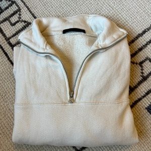 Jenni Kayne Half Zip Sweatshirt in Cream size S